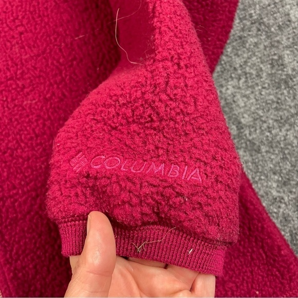 COLUMBIA Women’s Pink Full Zip Fleece sweater size: Medium - Picture 3 of 8